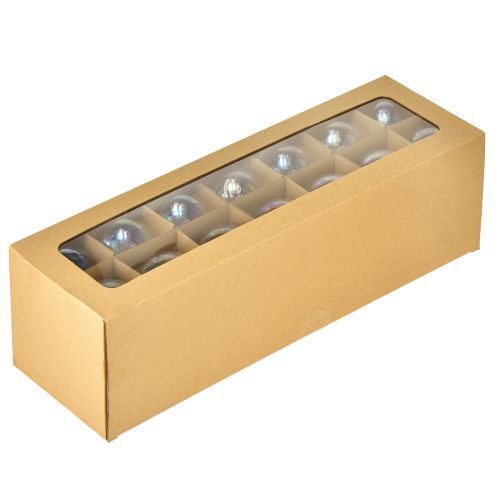 Artículo Bola de cristal con efecto nácar y brillo iridiscente 6 cm 24 piezas