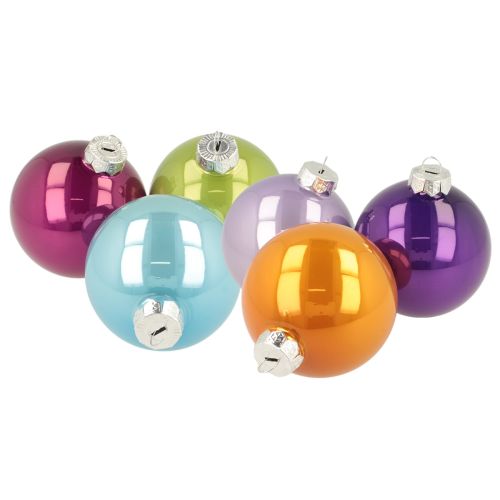 Juego de adornos navideños, adornos coloridos para el árbol de Navidad, 75 mm, 14 piezas