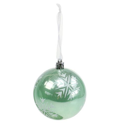 Floristik24 Bola navideña Ø8cm plástico verde claro 1ud
