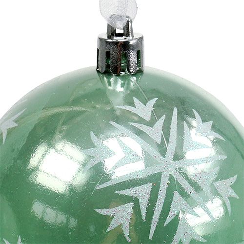 Floristik24 Bola navideña Ø8cm plástico verde claro 1ud