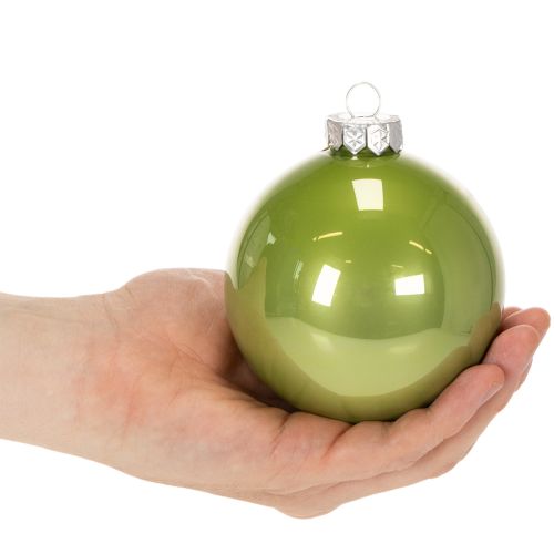 Adornos navideños brillantes, juego de 10, colores surtidos, 95 mm | Floristik24.es