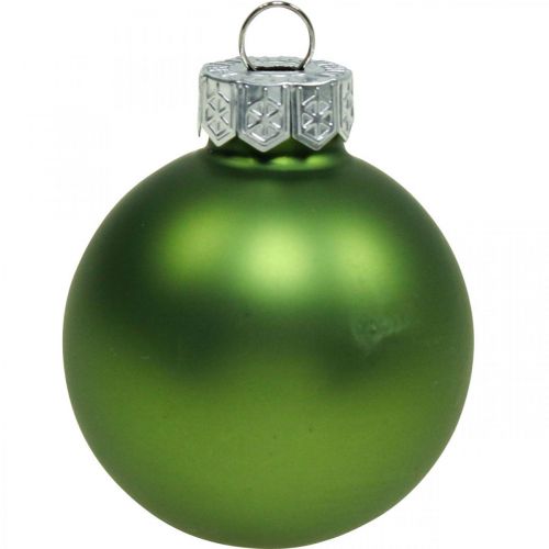 Artículo Bolas de navidad cristal verde mate/brillante Ø4cm 24p