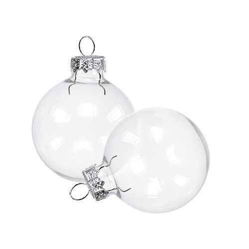 Artículo Bola navideña de cristal Ø4cm transparente 24 piezas