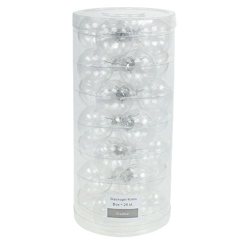 Artículo Bola navideña de cristal Ø4cm transparente 24 piezas