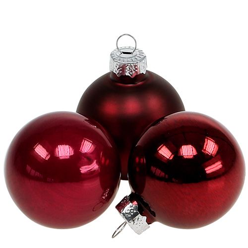 Artículo Bola navideña vaso Ø6cm Burdeos 24uds