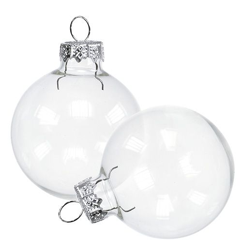 Floristik24 Bola navideña de cristal Ø6cm transparente 24 piezas