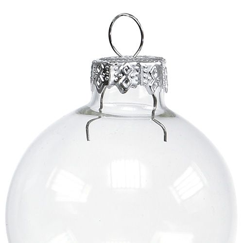 Floristik24 Bola navideña de cristal Ø6cm transparente 24 piezas