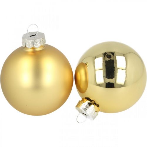 Bola navideña vaso Ø6cm mezcla oro 24 piezas