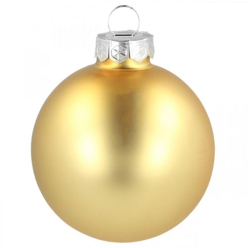 Artículo Bola navideña vaso Ø6cm mezcla oro 24 piezas