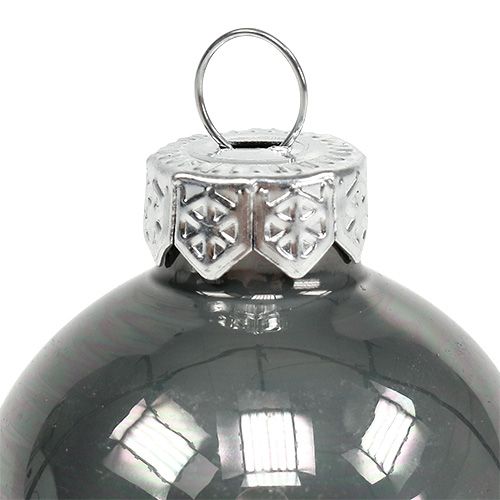 Artículo Bola de Navidad cristal Ø3,5cm rosa, gris, crema 16pcs