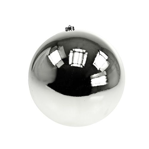 Artículo Bola navideña plástico pequeña Ø14cm plata