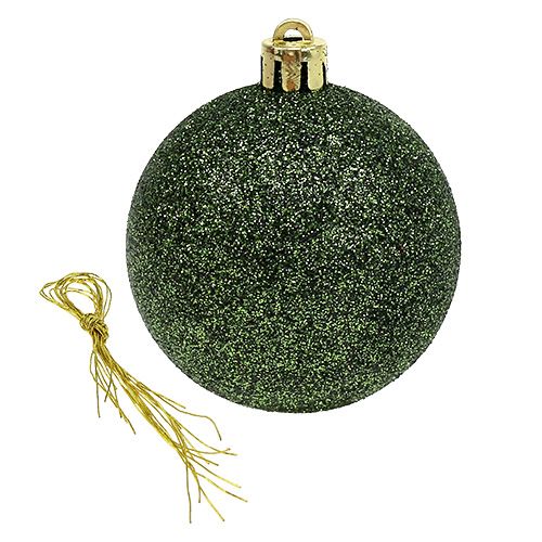 Floristik24 Bola navidad plastico Ø6cm verde 10p
