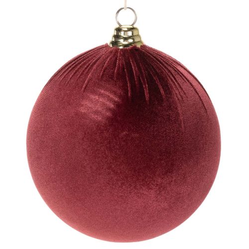 Adorno navideño grande de terciopelo rojo, 20 cm, 3 piezas comprar | Floristik24.es