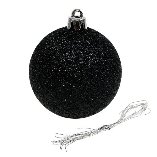 Artículo Bola de Navidad Black Mix Ø7cm plástico 6pcs
