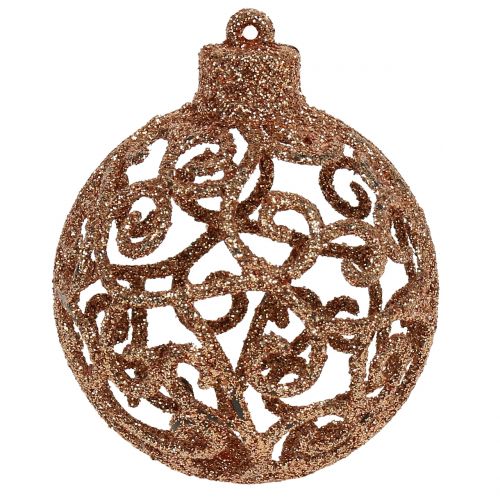 Floristik24 Bola de Navidad cobre oro Ø6cm 16 piezas