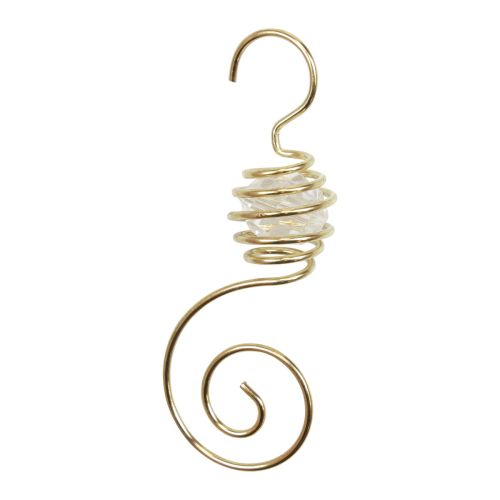 Percha de bolas navideñas, percha de bolas dorada 7cm 6ud