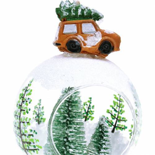 Artículo Bola de cristal decoración árbol de Navidad coche Ø8cm 3pcs