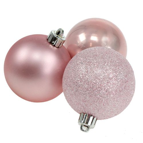  Bola de navidad plástico rosa claro Ø6cm 12pcs - comprar  barato en línea