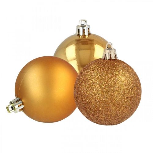 Floristik24 Bolas para árboles de Navidad, adornos navideños, adornos para árboles naranja plástico Ø6cm 10ud