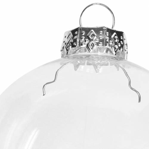 Floristik24 Bola navideña de cristal Ø7,5cm transparente 12 piezas
