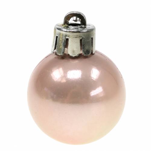 Floristik24 Decoración del árbol de Navidad Bola de Navidad Oro, Blanco, Rosa 3cm 14pzs