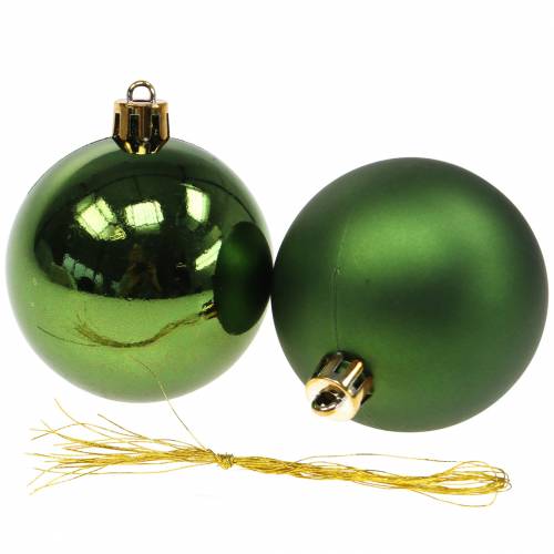 Floristik24 Decoración del árbol de Navidad Bola de Navidad verde Ø6cm 12 piezas
