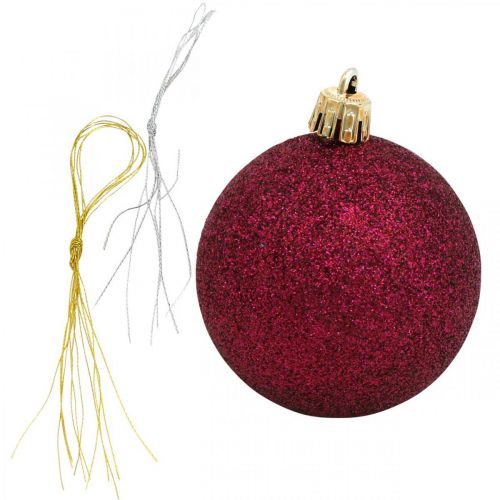 Floristik24 Bolas de Navidad, adornos navideños, colgantes de árbol rosa / rosa / rosa Ø5.5cm plástico 10ud
