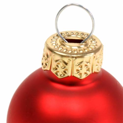 Artículo Mini bolas navideñas rojas surtidas Ø2,5cm 24uds