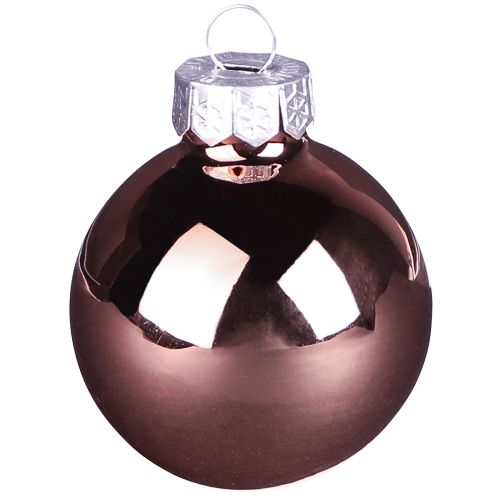 Artículo Bolas navideñas mezcla de albaricoque bolas de árbol vidrio Ø4cm 24 piezas