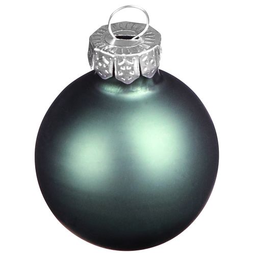 Artículo Bolas navideñas bolas de árbol de cristal verde gris 4cm 24 piezas