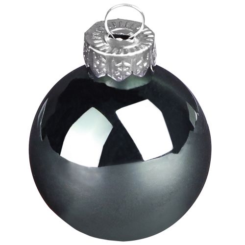 Artículo Bolas navideñas bolas de árbol de cristal verde gris 4cm 24 piezas