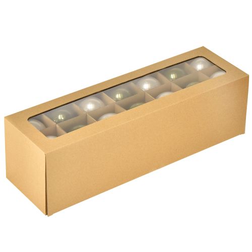 Artículo Bolas navideñas de cristal verde crema Ø60mm 24 uds