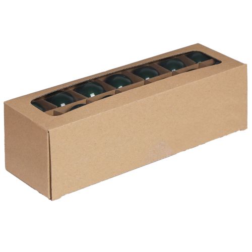 Floristik24 Bolas navideñas de cristal mini bolas de árbol verde Ø4cm 24 piezas