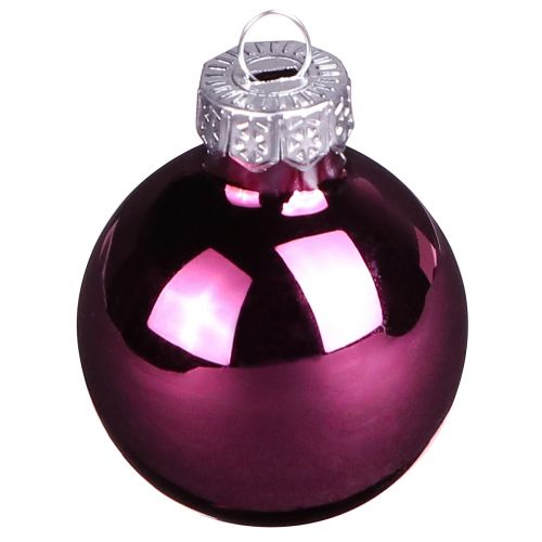 Artículo Bolas navideñas de cristal mini berry beige rosa Ø3cm 22 piezas