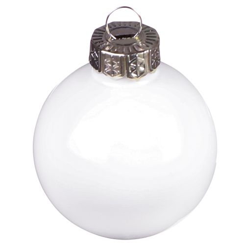 Artículo Bolas navideñas cristal blanco esmaltado mate Ø4cm 24uds