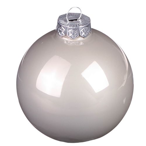 Artículo Bolas navideñas bolas de cristal verde gris Ø7,5cm 12 piezas