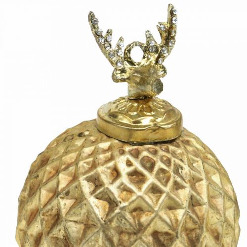 Floristik24 Bolas de Navidad reno decoraciones para árboles de Navidad oro vintage Ø7cm 4ud