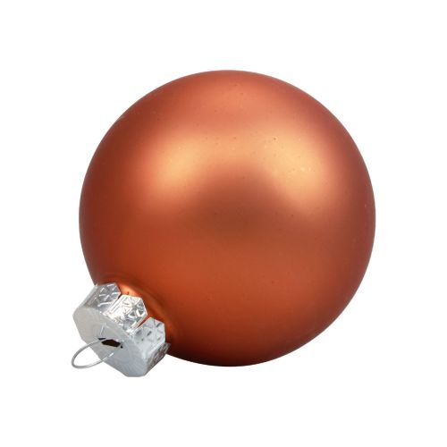 Floristik24 Bolas navideñas de cristal bolas para árboles de Navidad rojo marrón Ø6,5cm 24 piezas
