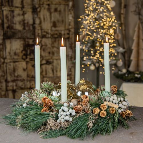 Floristik24 Bolas navideñas de cristal bolas de árbol de Navidad transparente, marrón Ø8cm 4ud