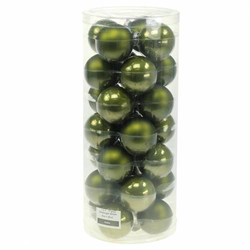 Floristik24 Bolas navideñas cristal verde mix Ø6cm 24uds