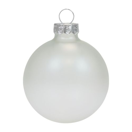 Floristik24 Bolas navideñas vidrio transparente opaco bolas de árbol de Navidad Ø6cm 6 piezas