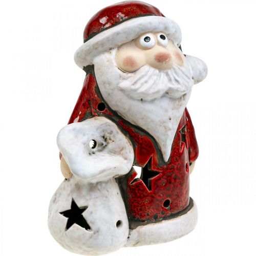 Floristik24 Portavelas deco Papá Noel Navidad Al.15cm