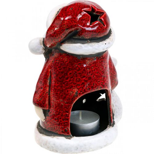 Artículo Portavelas deco Papá Noel Navidad Al.15cm