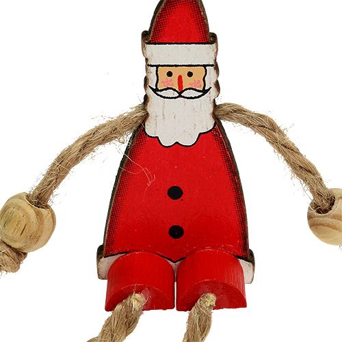 Artículo Santa Claus figura sentada 6,5cm Rojo 12pcs