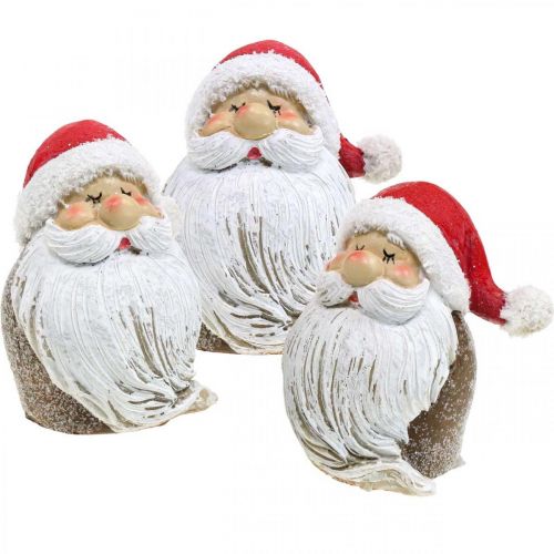 Decoración de mesa de Papá Noel Decoración de ventana de Papá Noel H8cm 3 piezas