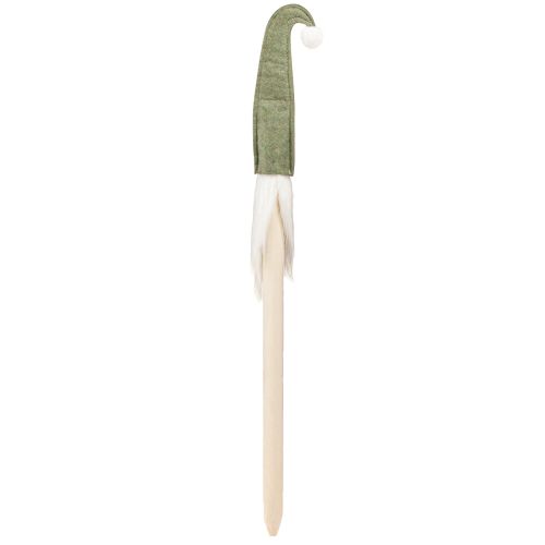 Artículo Papá Noel en un palo Gnomo navideño verde 57cm 4 piezas