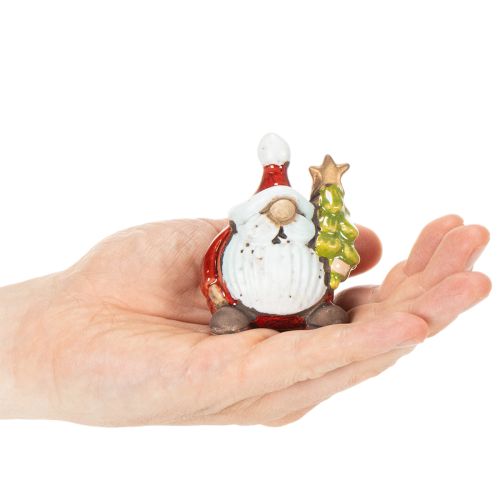 Figura de Papá Noel con adorno de árbol de Navidad, 7 cm, 2 piezas | Floristik24.es