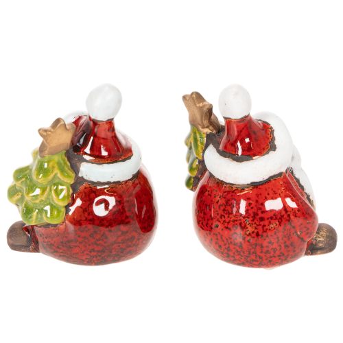Figura de Papá Noel con adorno de árbol de Navidad, 7 cm, 2 piezas | Floristik24.es
