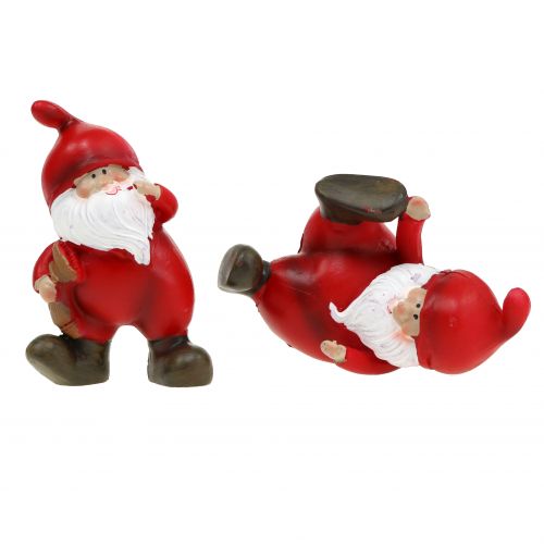 Floristik24 Papá Noel 5-7,5cm Rojo 4pcs