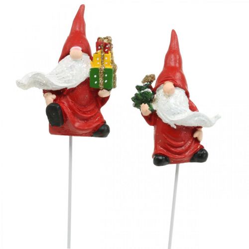 Artículo Enchufe decorativo gnomo de navidad gnomo santa claus 7cm 4pcs